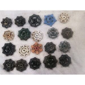 Diecast Water Faucet Valve Knobs Handles Spigot Industrial Steam Punk Art lot 20